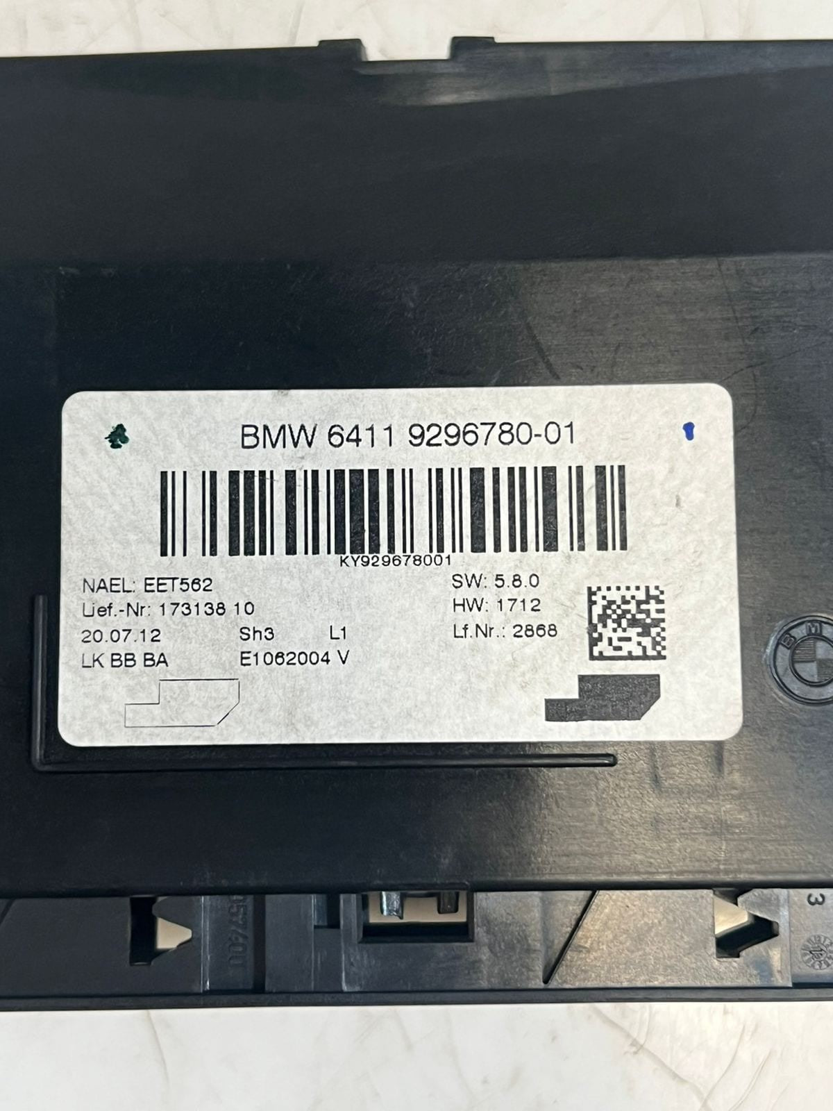 BMW 1 3 Series F20 F21 F30 F31 Air Conditioning Control Unit Module 9296780 OEM