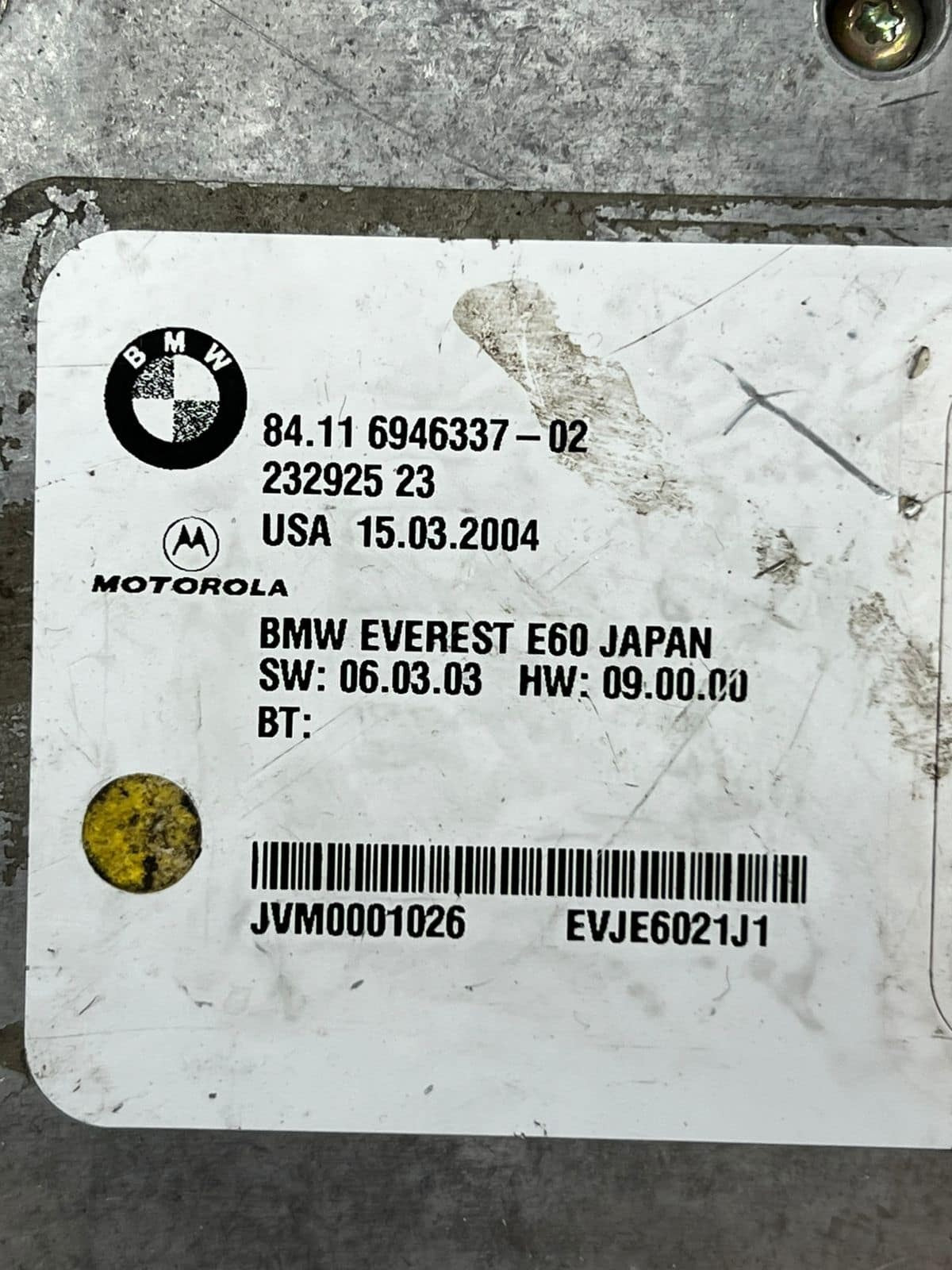 BMW 5 and 6 Series E60, E61, E63, E64 Telematics Control Unit 6946337 OEM