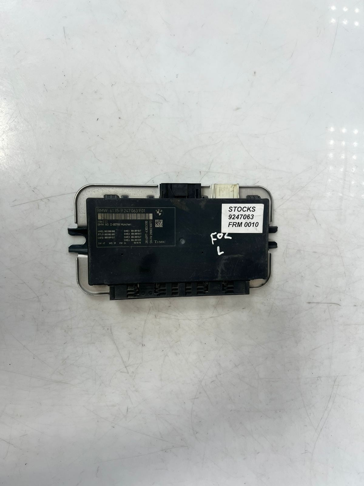2010-2016 BMW 550i F10 F12 F01 F25 F26 Footwell Light Control Module 9247063 OEM