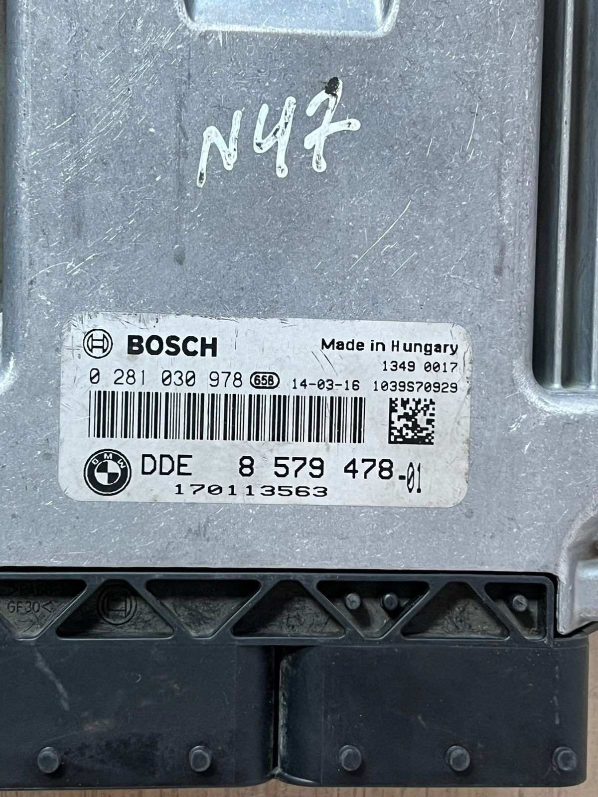 BMW N47 X1 F20 F21 2014 Diesel Engine Control Unit/Module 8579478 135kW 