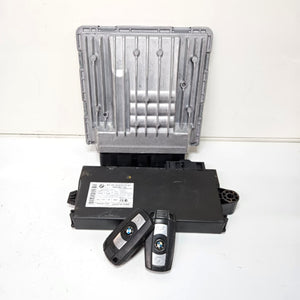 7587164-2007-2008 BMW 328i N52 Engine Control Module MSV80 Siemens DME Key Set