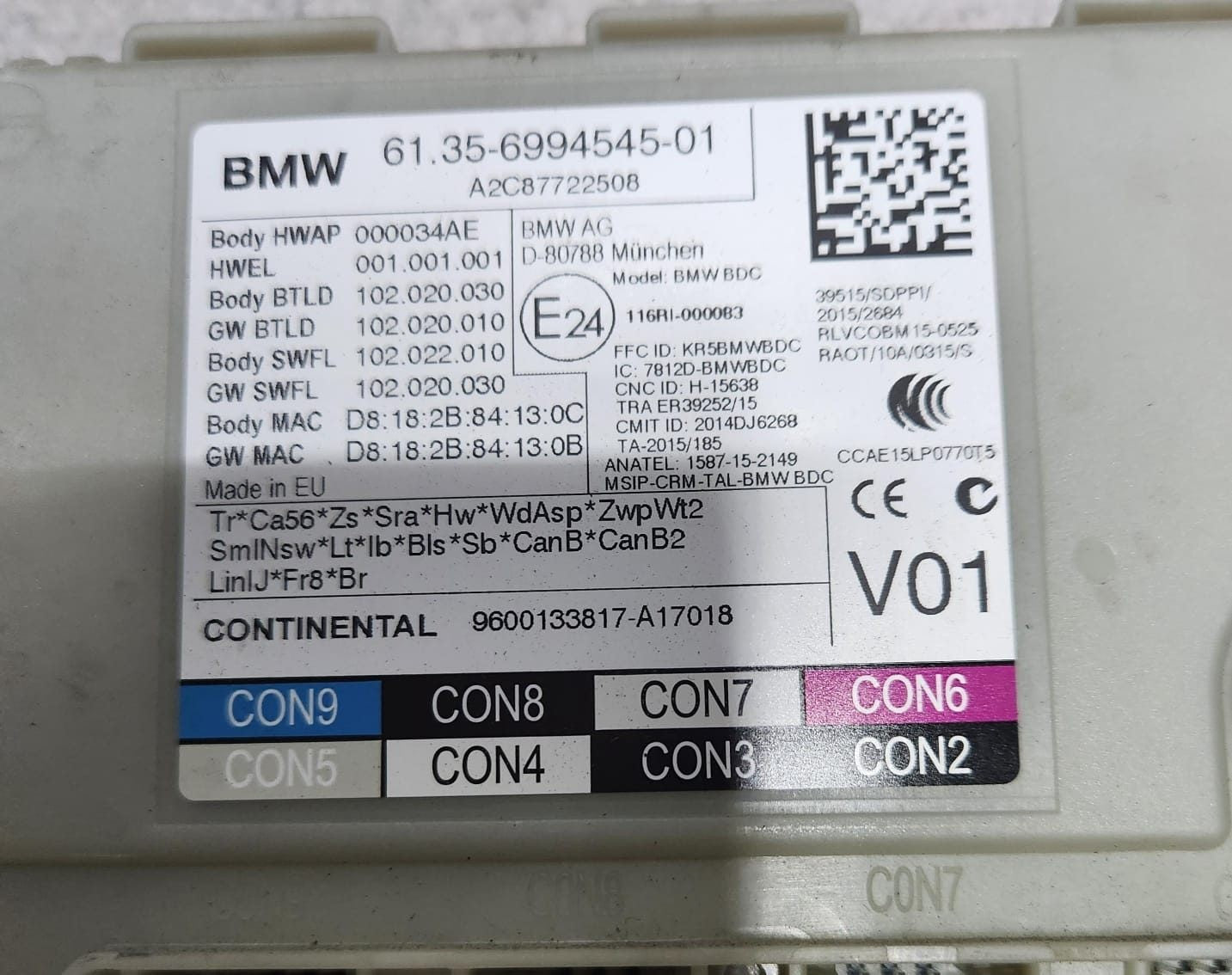 2018 BMW 730e G11 Engine Control Unit 8691846 G30 G12 730e 740Le ECU SET 