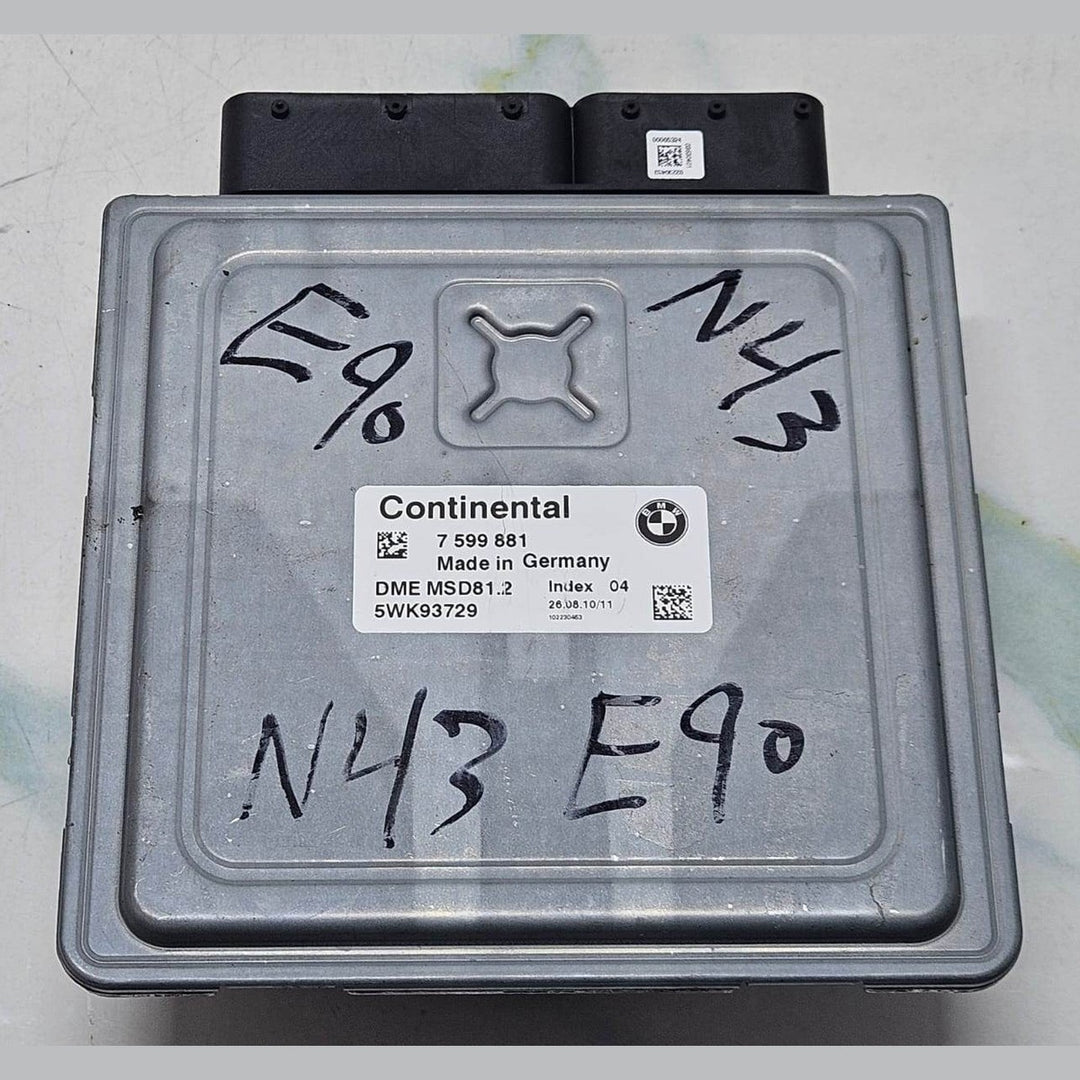 BMW 1 3 E81 E87 E90 E91 N43B20A ECU Engine Control Unit DME MSD81.2 7599881 Set