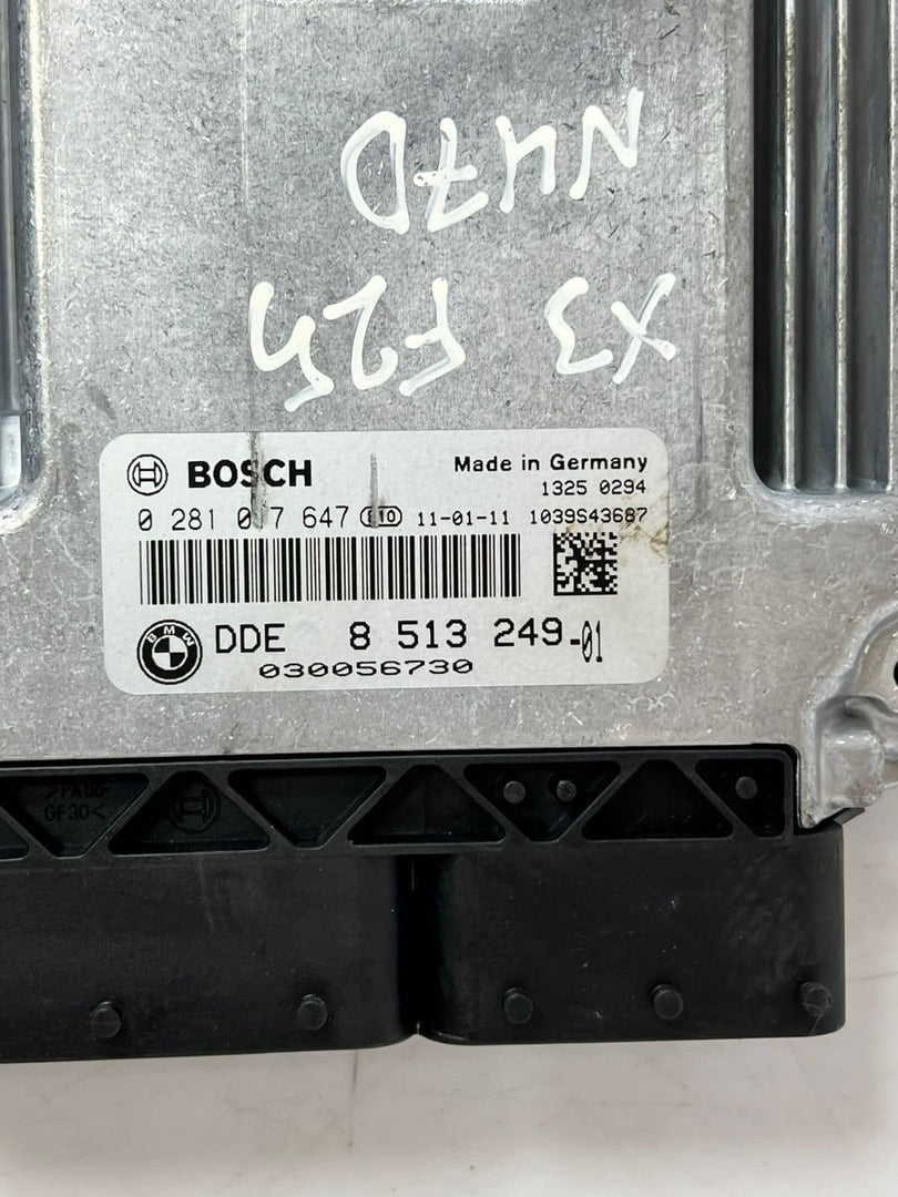 2011-2013 BMW X3 F25 Engine Control Unit ECU SET DDE + CAS4 + 1KEY 8513249 OEM