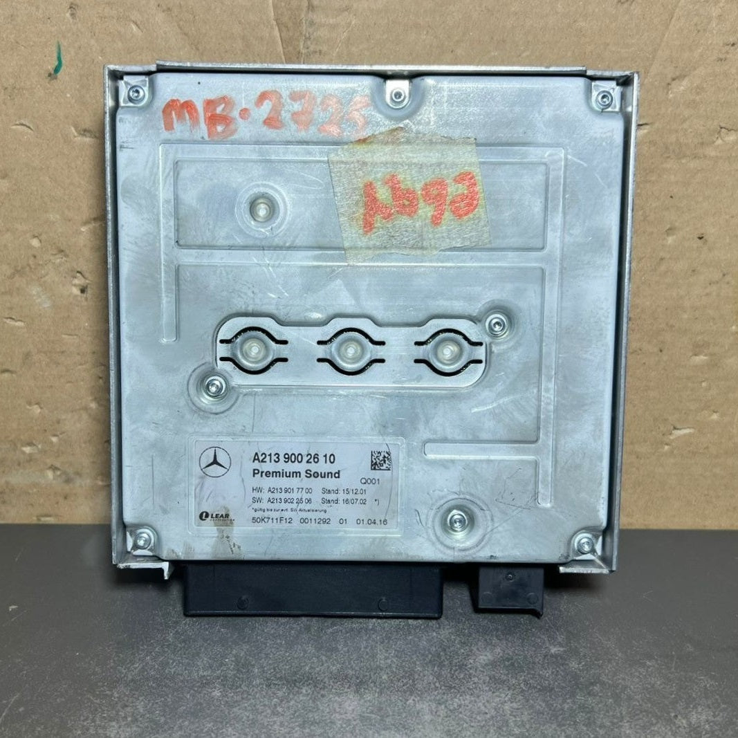 15-20 Mercedes W213 Burmester Lear Sound Amplifier Assembly A213 9002610 OEM