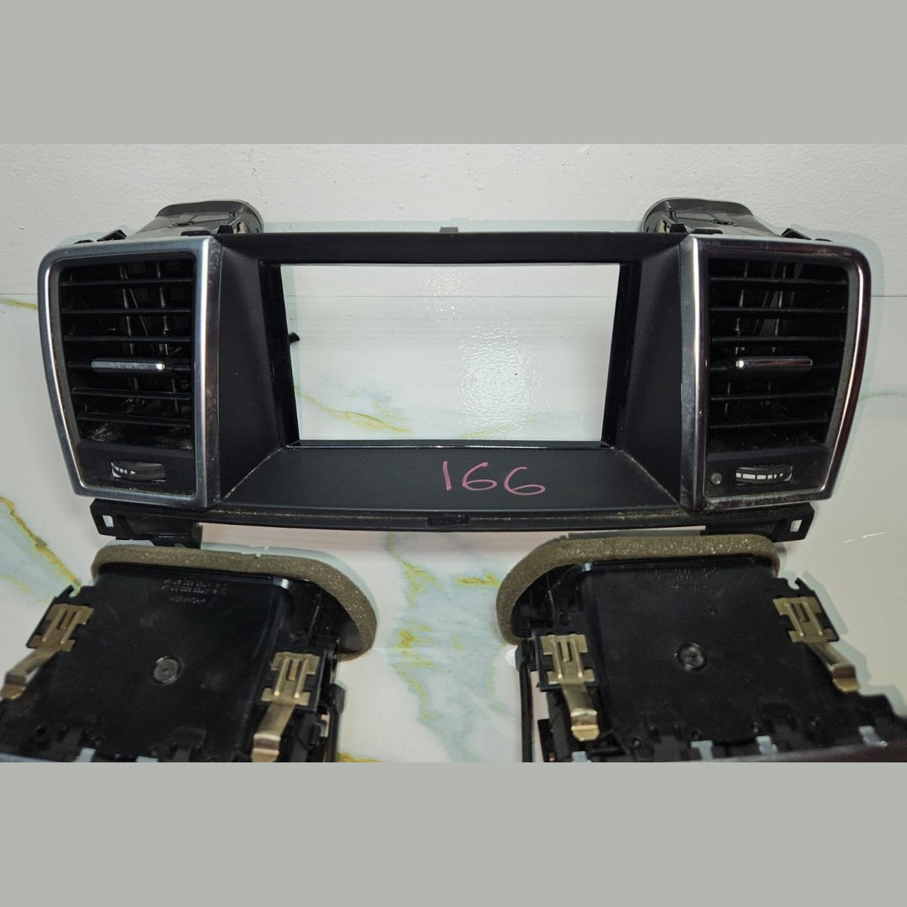 12-16 Mercedes W166 Dash Dashboard Center \ Left & Right A/C Air Bezel Trim Set