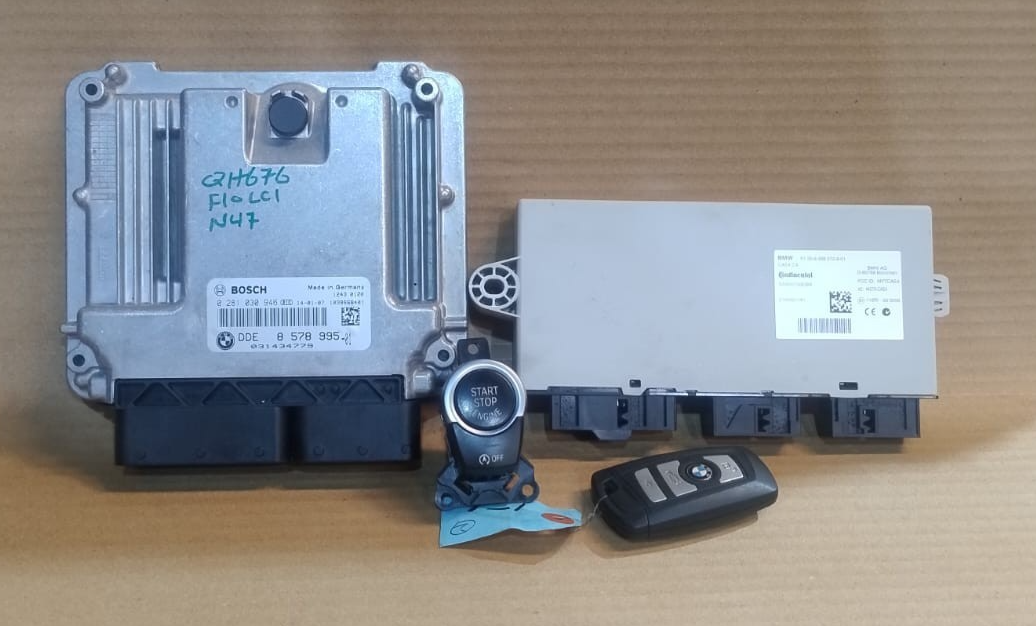 BMW 5 F10 F11 520D ENGINE N47 D20C AUTO ENGINE CONTEOL UNIT KEY LOCK SET 8578995
