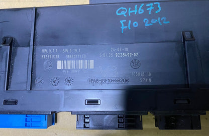 2011-2016 BMW 535i Junction Box Control Module 9228492 5 528i, 535i, and 550i
