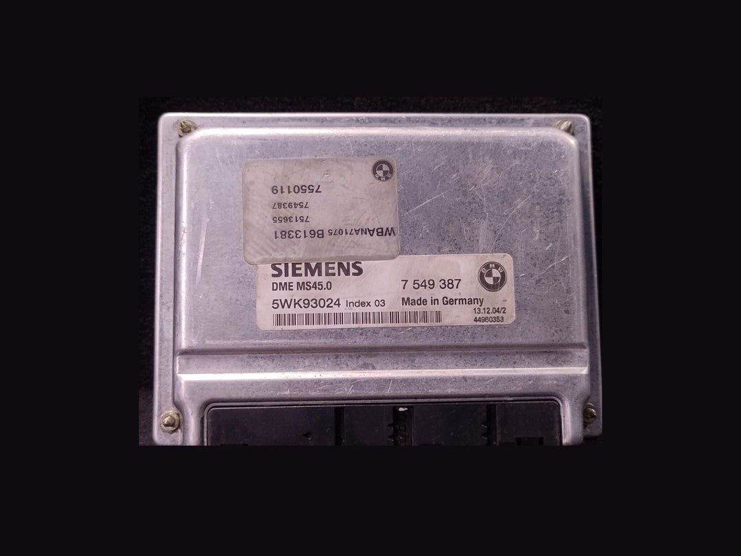 BMW 525i E60  M54 ENGINE CONTROL UNIT ECU MODULE ONLY 5WK93024 MS45.0 - 7549387
