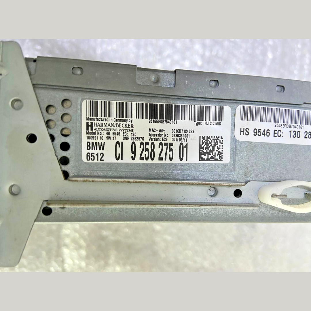 BMW X5 E70 CIC MID AUDIO SYSTEM HEAD UNIT & INFOTAINMENT CONTROL MODULE 9258275