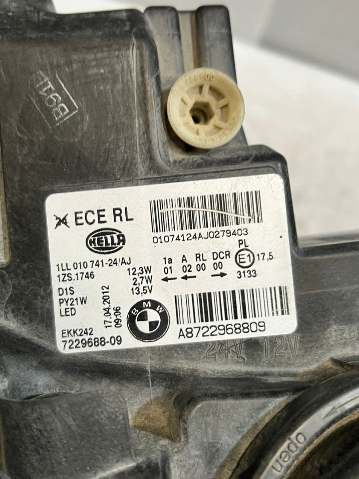 2011-2012 BMW 1' F20 F21 120i LEFT RIGHT Bi-Xenon Headlight 7229687 7229688 ECE