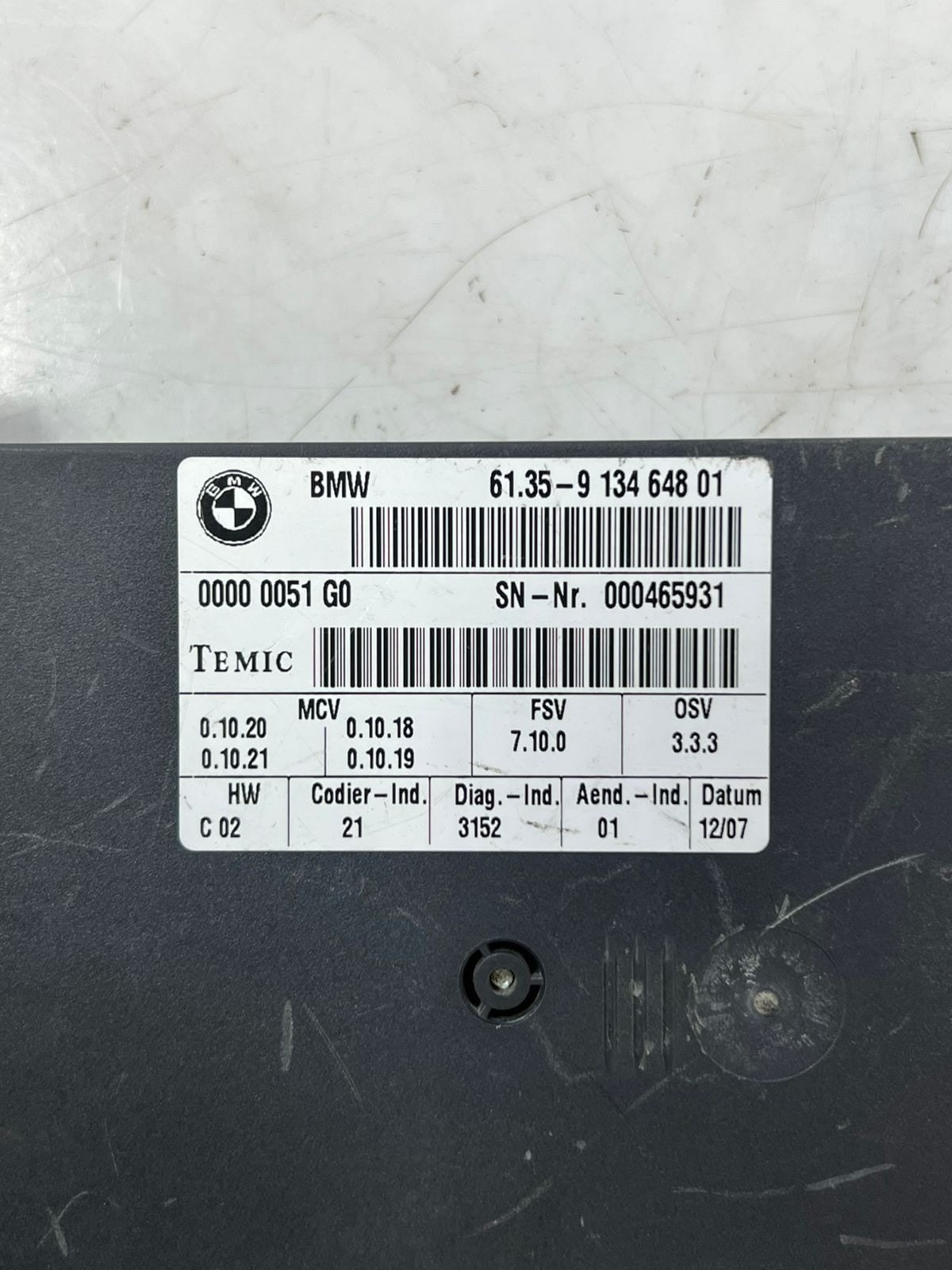 2008-2010 BMW 535i 525i 530i E60 sedan Seat Control Module 9134648 OEM