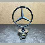 قم بتحميل الصورة إلى عارض الصور، Front Hood Ornament Mounted Star Emblem For Mercedes-Benz C E S AMG Silver Logo