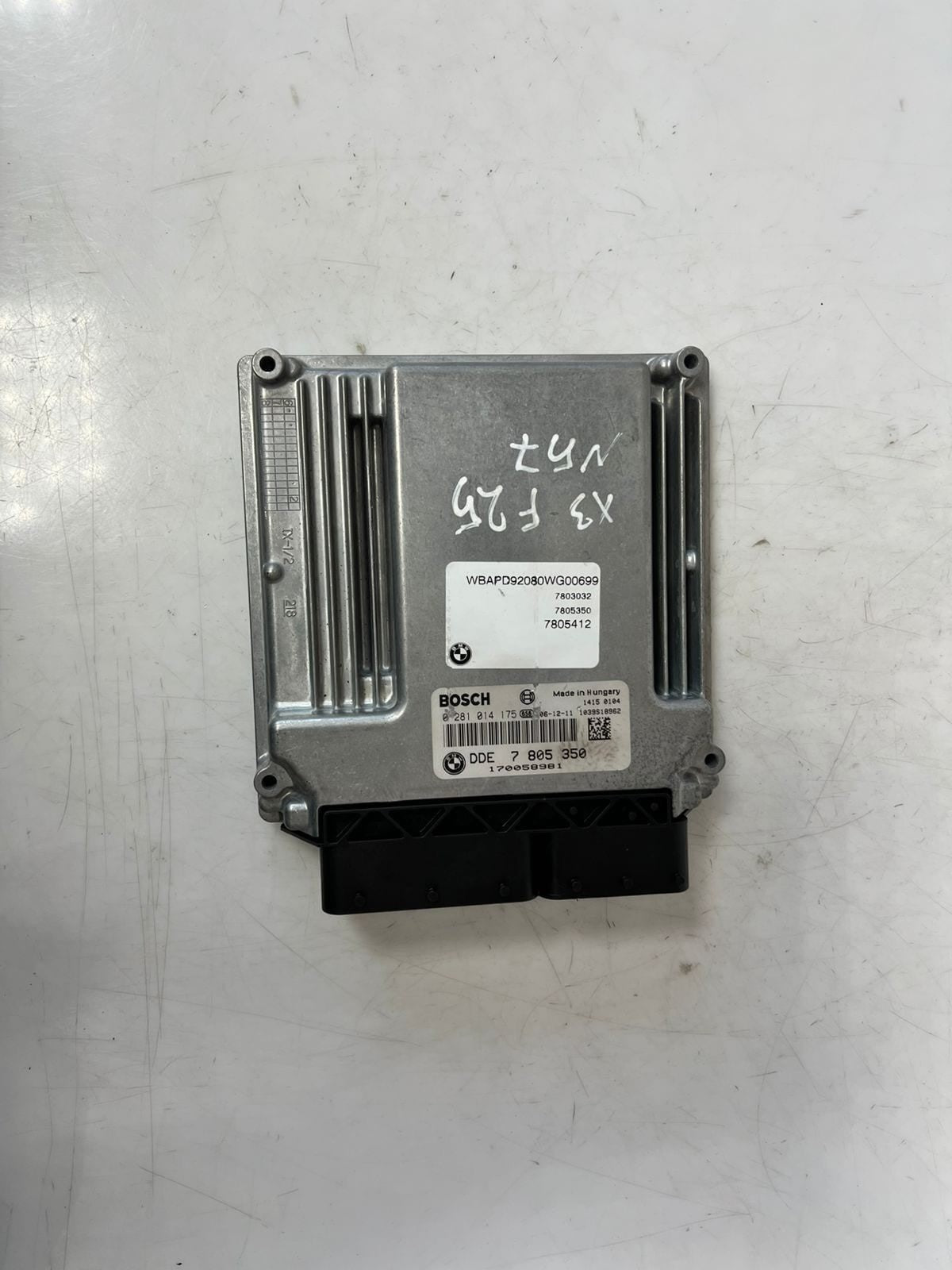 2007-2008 BMW X3 F25 N57 Engine Control Unit ECU SET DDE+EWS+1KEY 7805350 