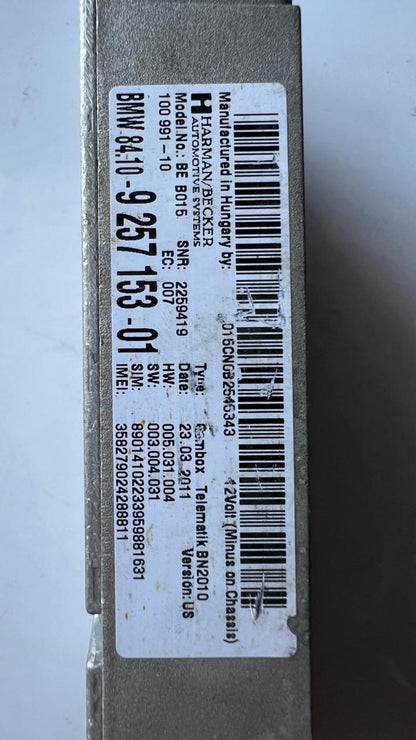 2012-16 BMW 328i Bluetooth Com box Telematic Control Module 9257153 3' 320 335