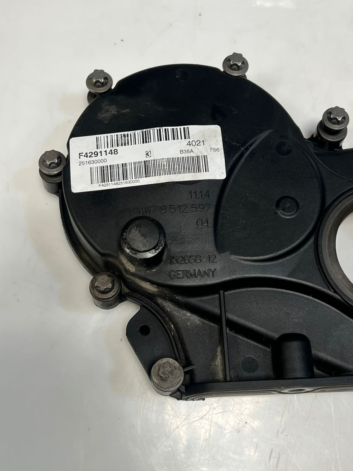 2014-2019 BMW Mini Cooper B38 WHEELARCH Timing Chain Cover 8512597 