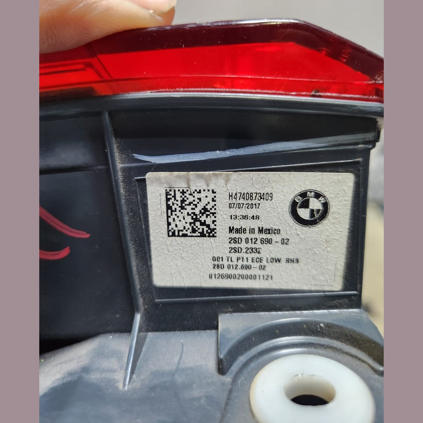 2017-2020 BMW X3 Tail Light 7408734 X3 G01 G08 ECE EUROPE VERSION 