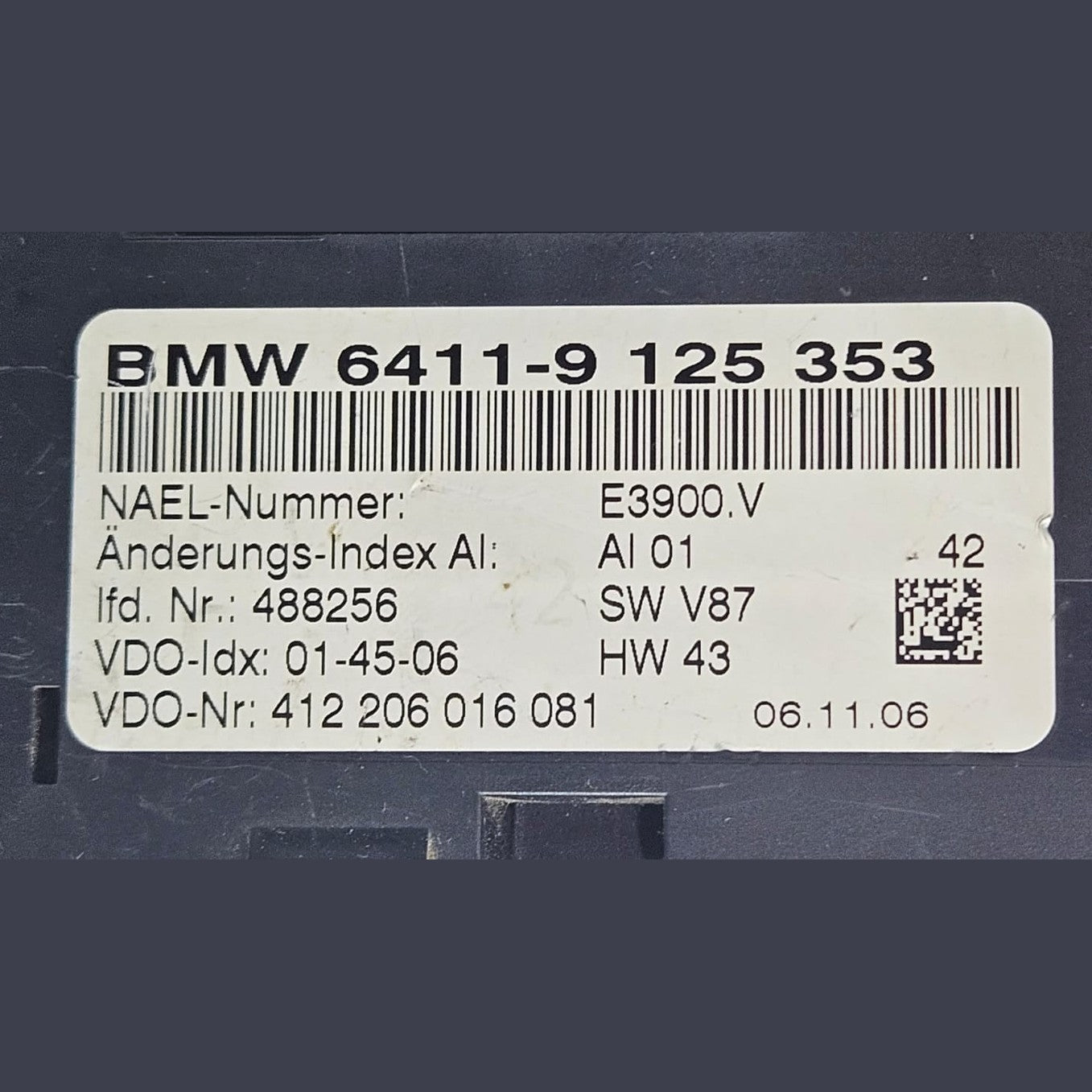 2003-2009 BMW Z4 E85 E86 Automatic Air Conditioning Control 9125353 OEM