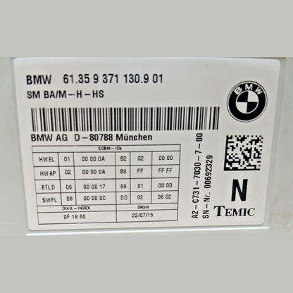 BMW F15 X5 F48 X1 Front Left Hand Driver Side Seat Module  9371130
