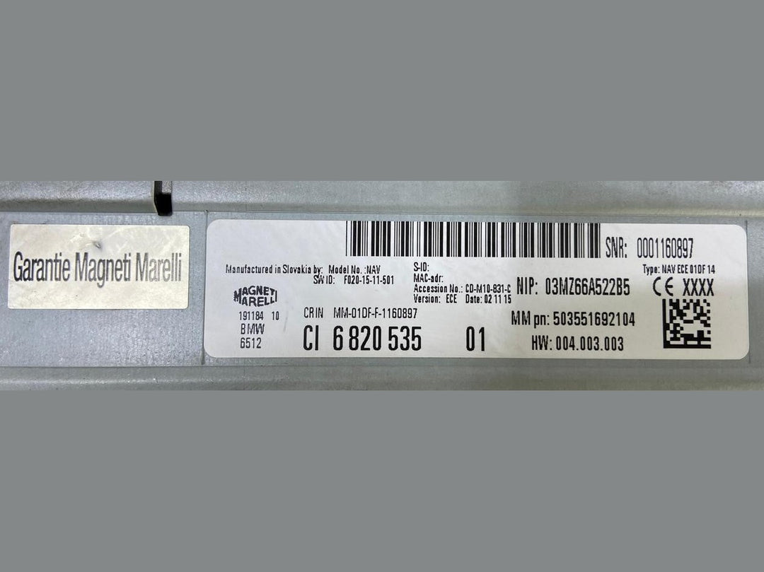 OEM BMW F10 GPS NAVIGATION SYSTEM AUDIO HEAD UNIT 6820535