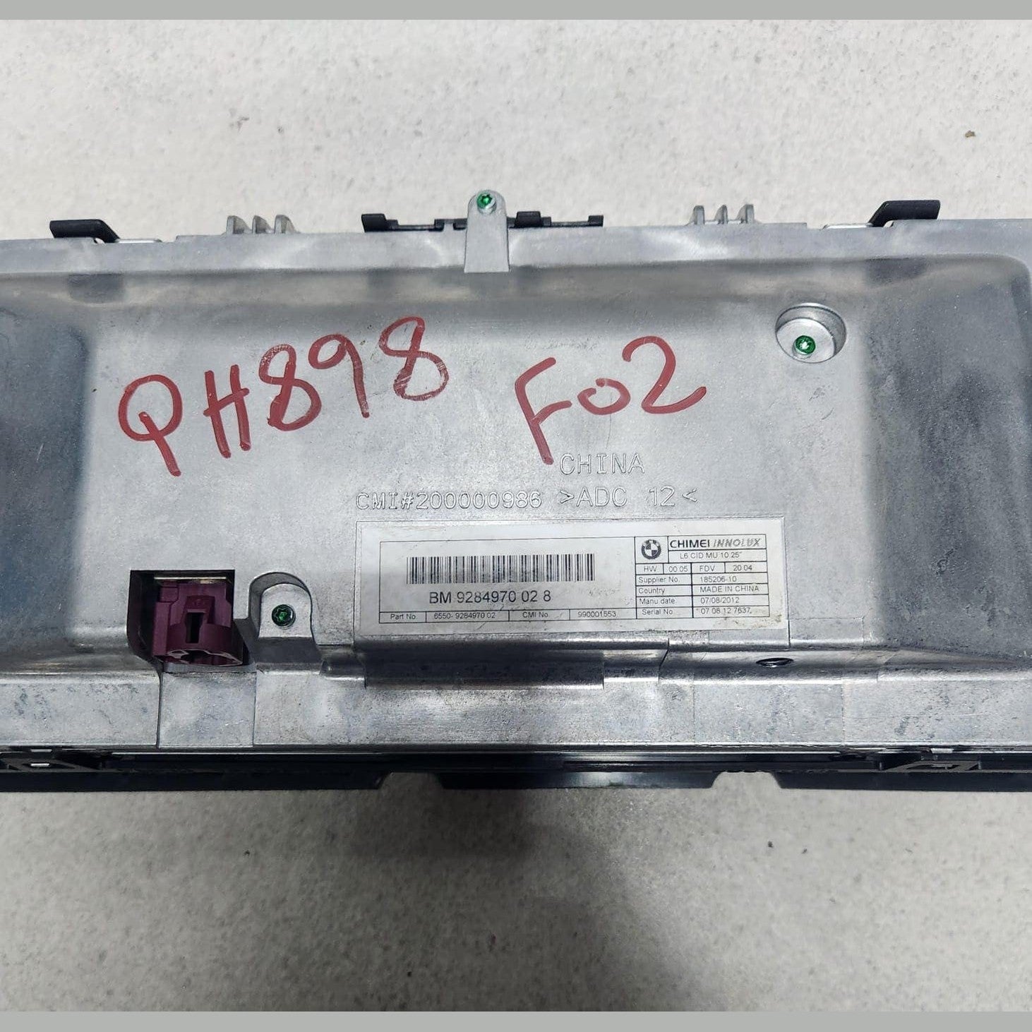 BMW Central Information Display Screen Monitor 9284970 7 Series F01 F02 LCI