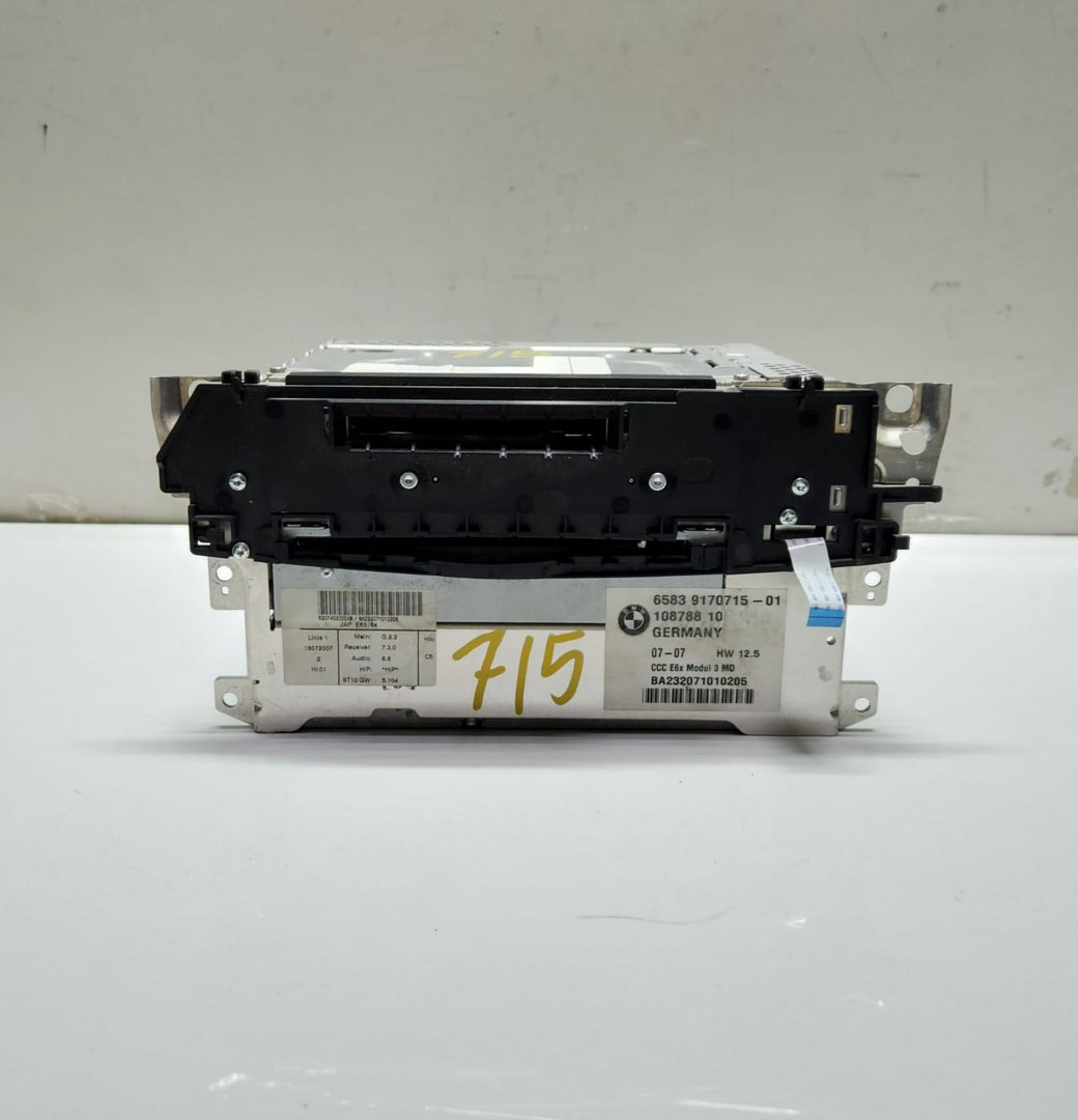 2007 BMW 650i CCC Multimedia Head Unit 65839170715 6 Series E63 and E63 LCI OEM