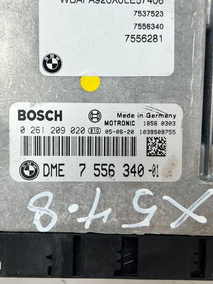 2005-2006 BMW 545i X5 4.8 E60 Engine Control Module ECU SET DME+EWS+1KEY 7556340