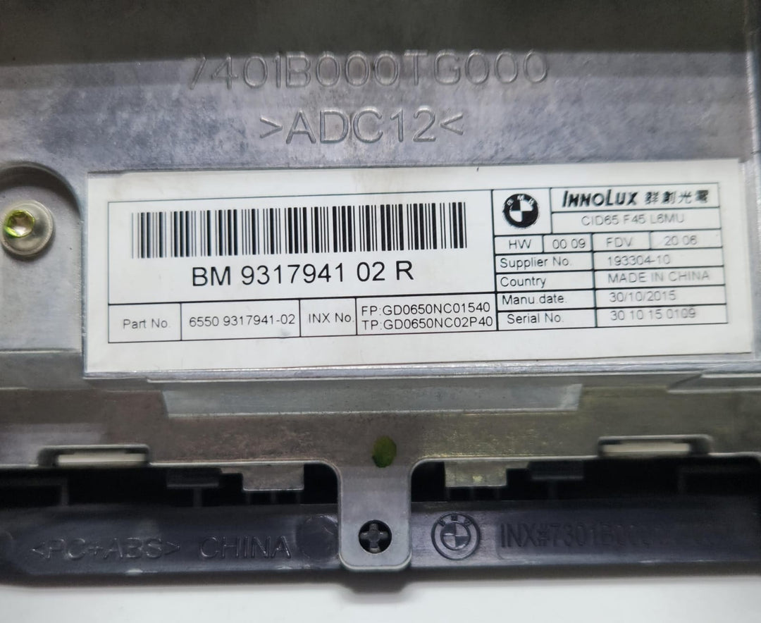 BMW 2 Series Active Tourer LCD Screen Display Monitor Navigation 9317941 F45 F46
