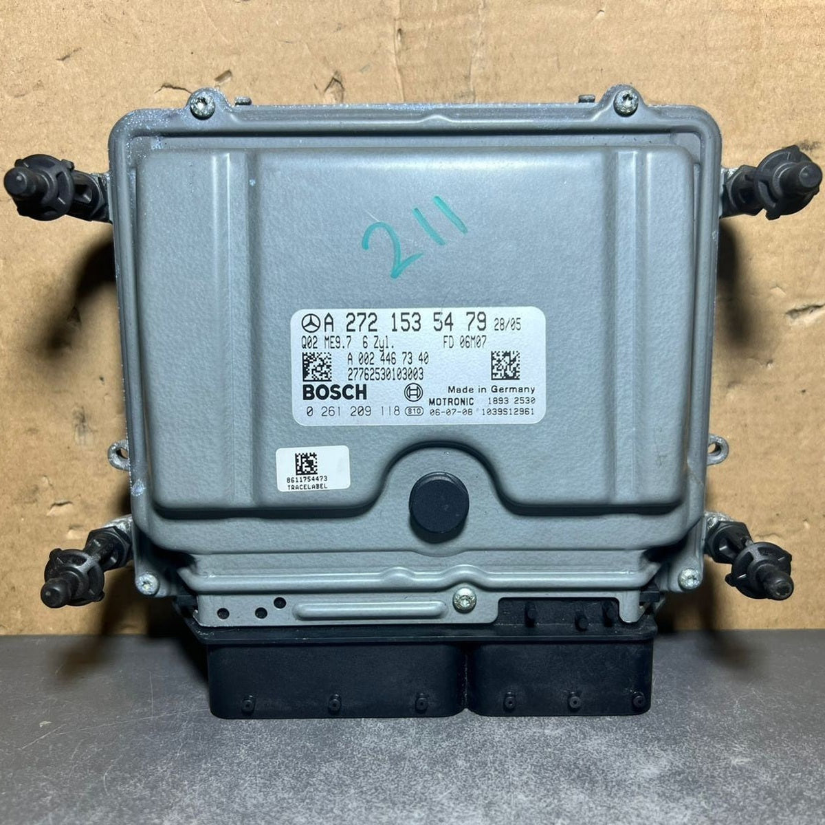 01-09 Mercedes W211 E-Class Engine Control Module Unit ECM ECU A272 1535479 OEM