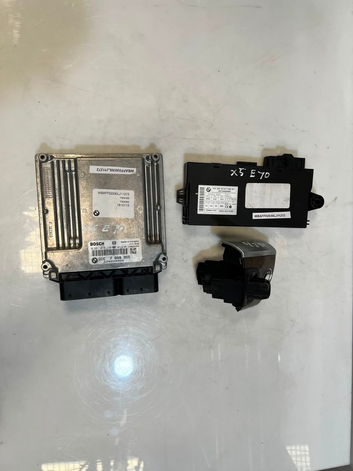 2009-2011 BMW X5 E70 335d Engine Control Unit ECU SET DDE+CAS3+1KEY 7809955