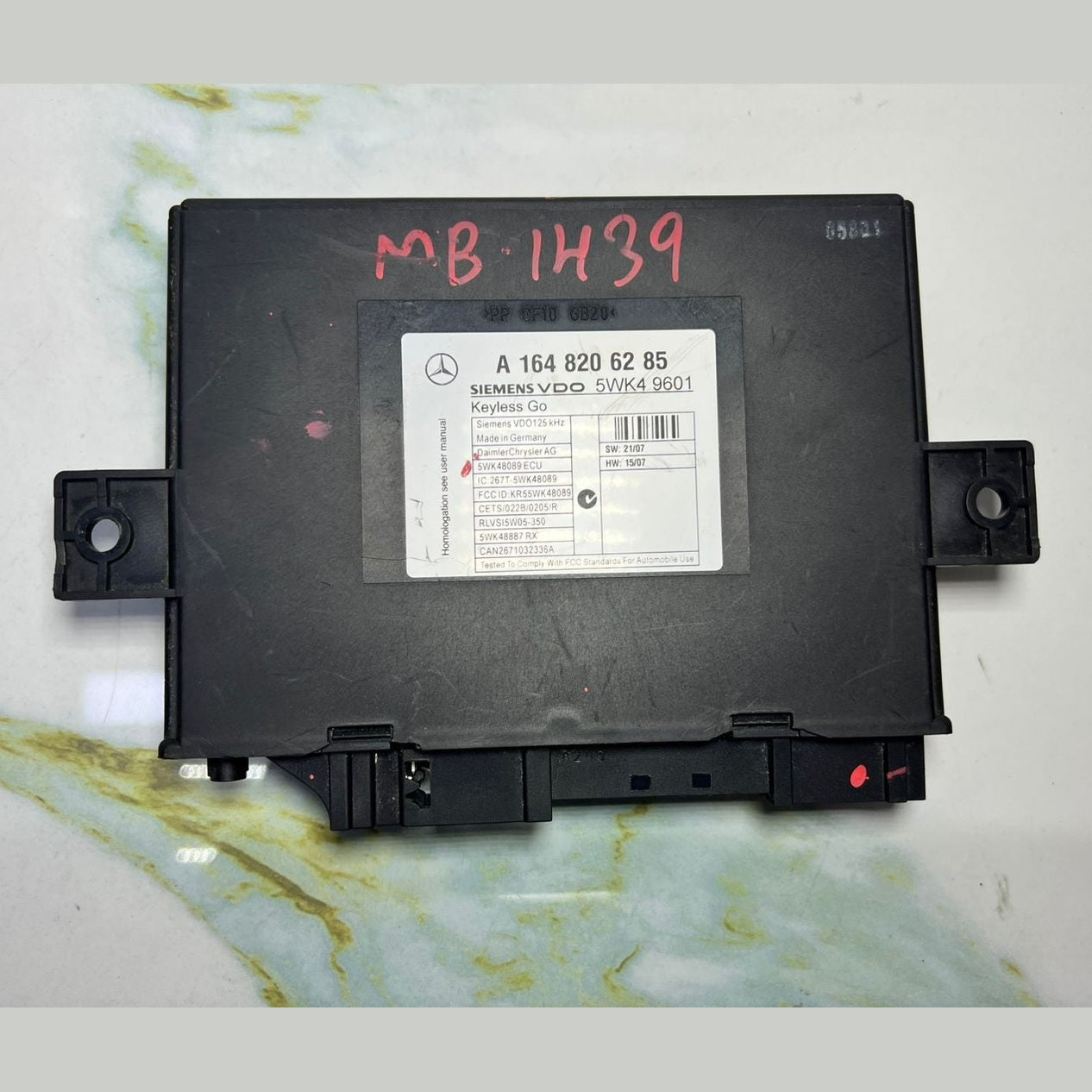 2007-2012 Mercedes  GL450 Keyless Go Control Module A1648206285 GL-Class X164