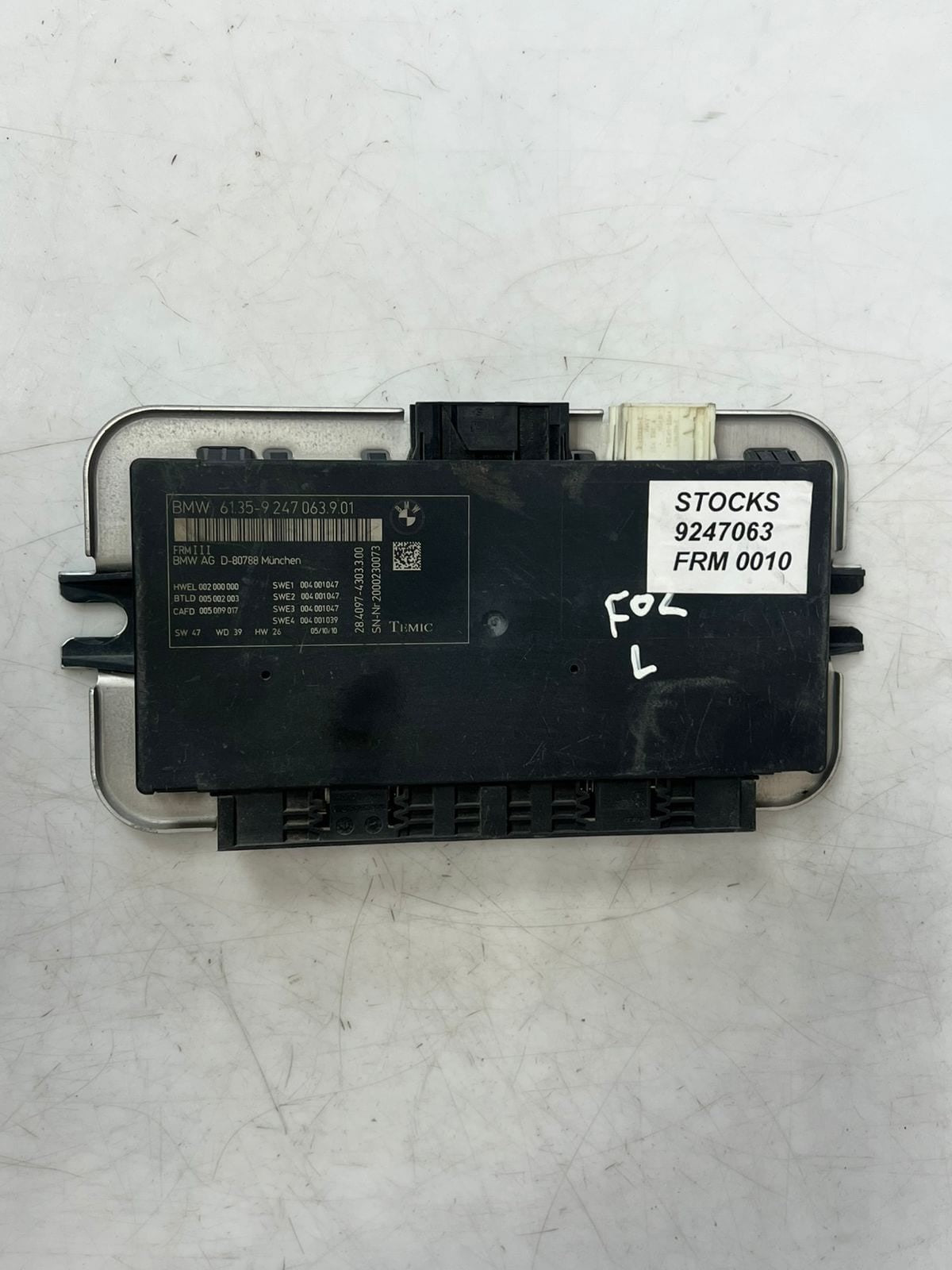 2010-2016 BMW 550i F10 F12 F01 F25 F26 Footwell Light Control Module 9247063 OEM