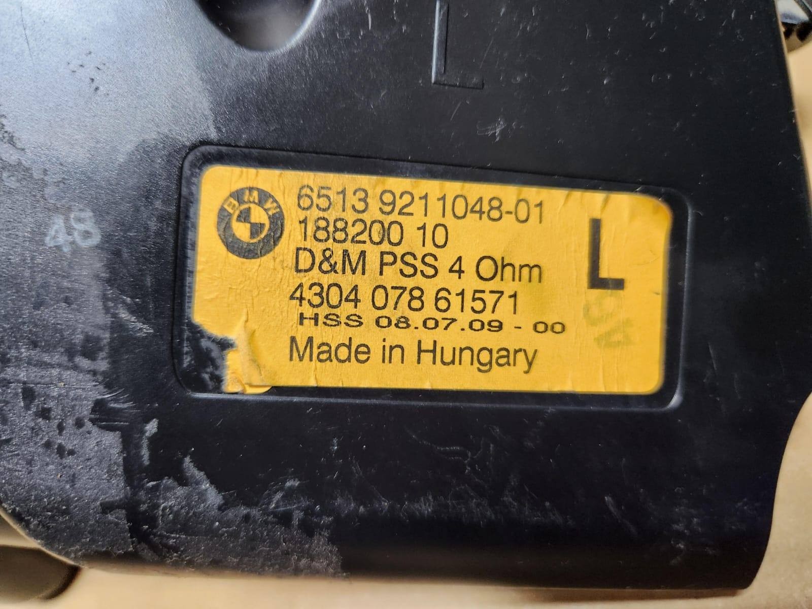 2008-2019 BMW X6 D Pillar Speaker 9211048 X6 E71 E72 rear left
