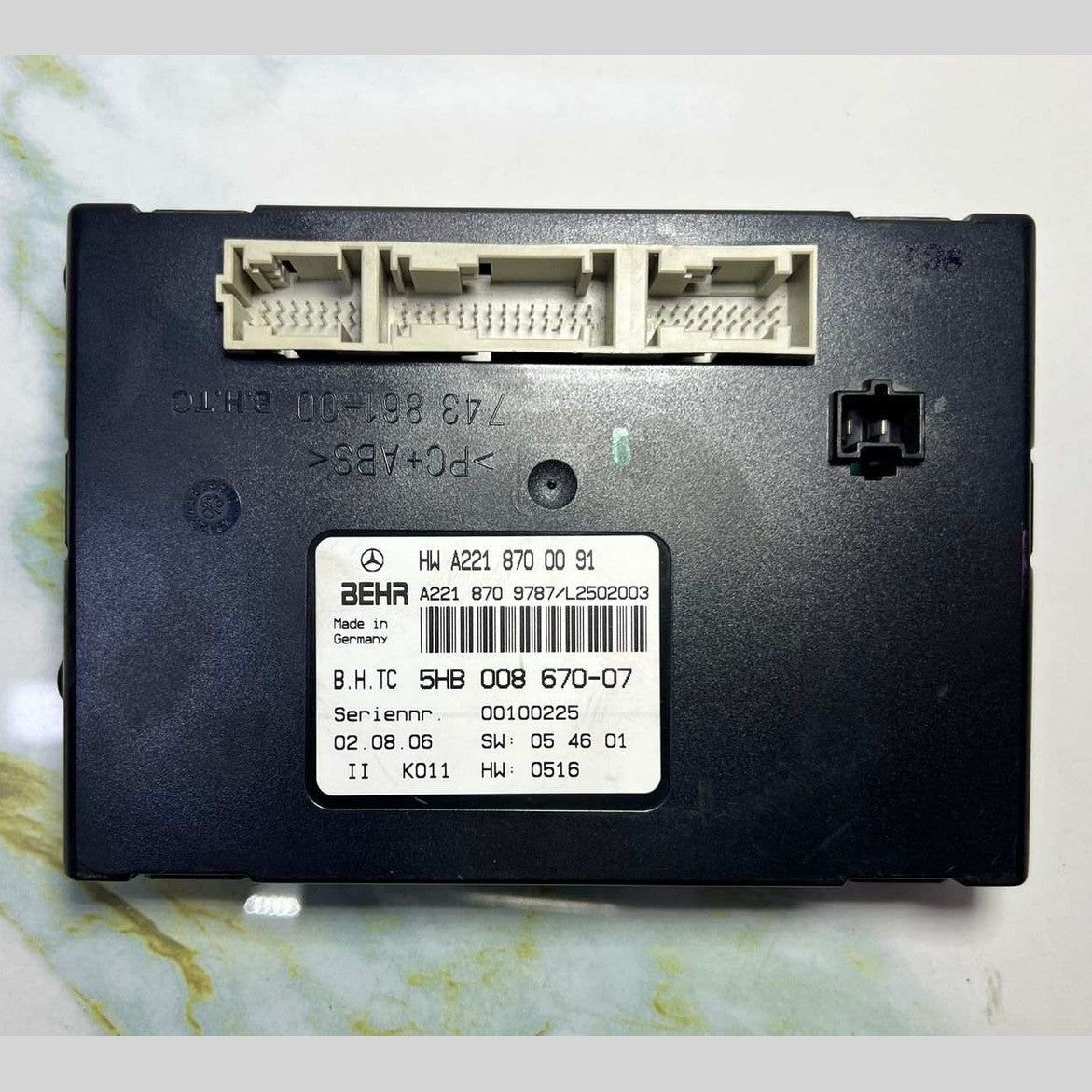 2007-2009 Mercedes S600 Climate Control Unit A2218700091 S-Class W221 CL-Class
