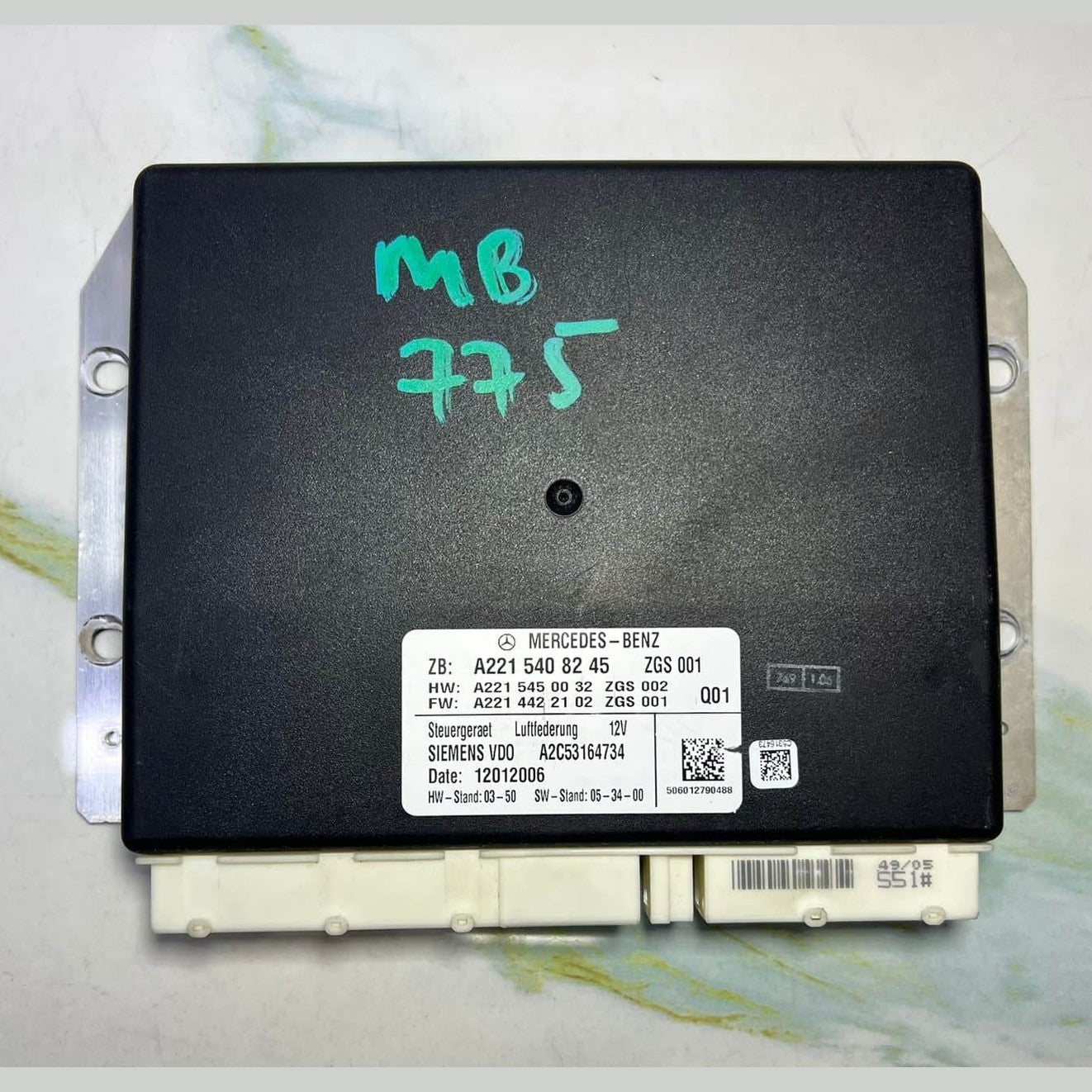 2007-2009 Mercedes S550 Air Suspension Control Module A2215408245 W221 S-Class