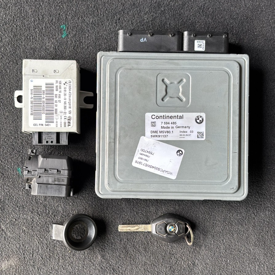 BMW E92 328XI AWD N51 MSV80.1 ECU DME CAS KEY UNIT SET OEM 7594485
