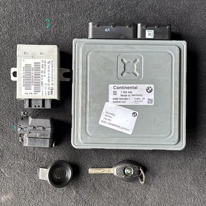 BMW E92 328XI AWD N51 MSV80.1 ECU DME CAS KEY UNIT SET OEM 7594485