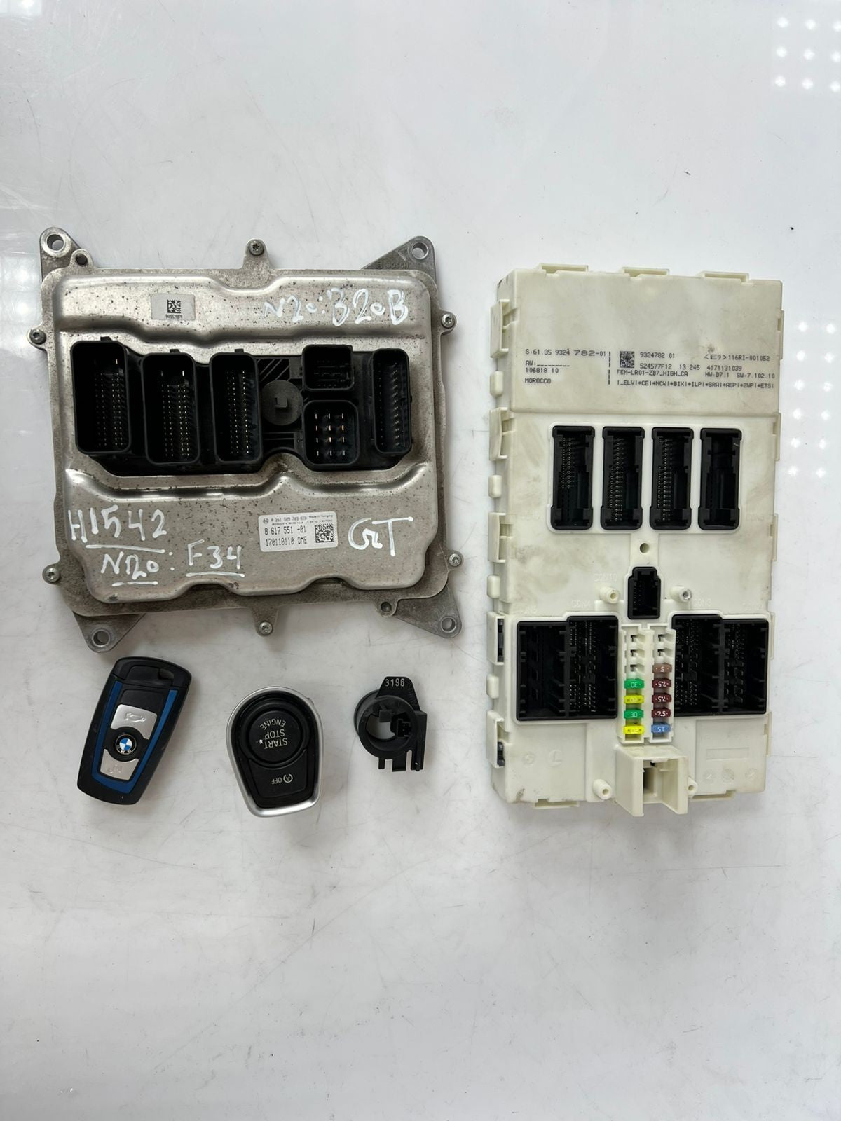 BMW OEM N20 F20 F21 F30 F31 F32 F10 ECU ENGINE CONTROL UNIT KIT +KEY- 8617551