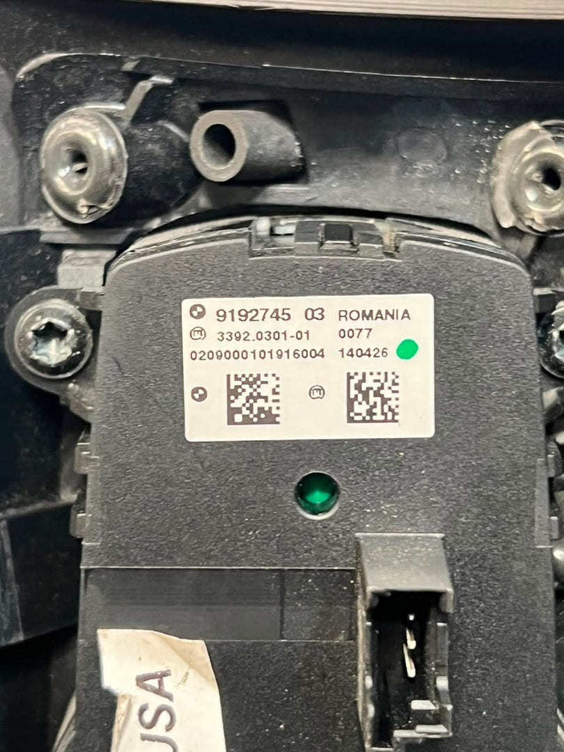 2011 BMW 528i X3 5' F01, F06, F07, F10, F12 Headlight Control Switch 9192745 