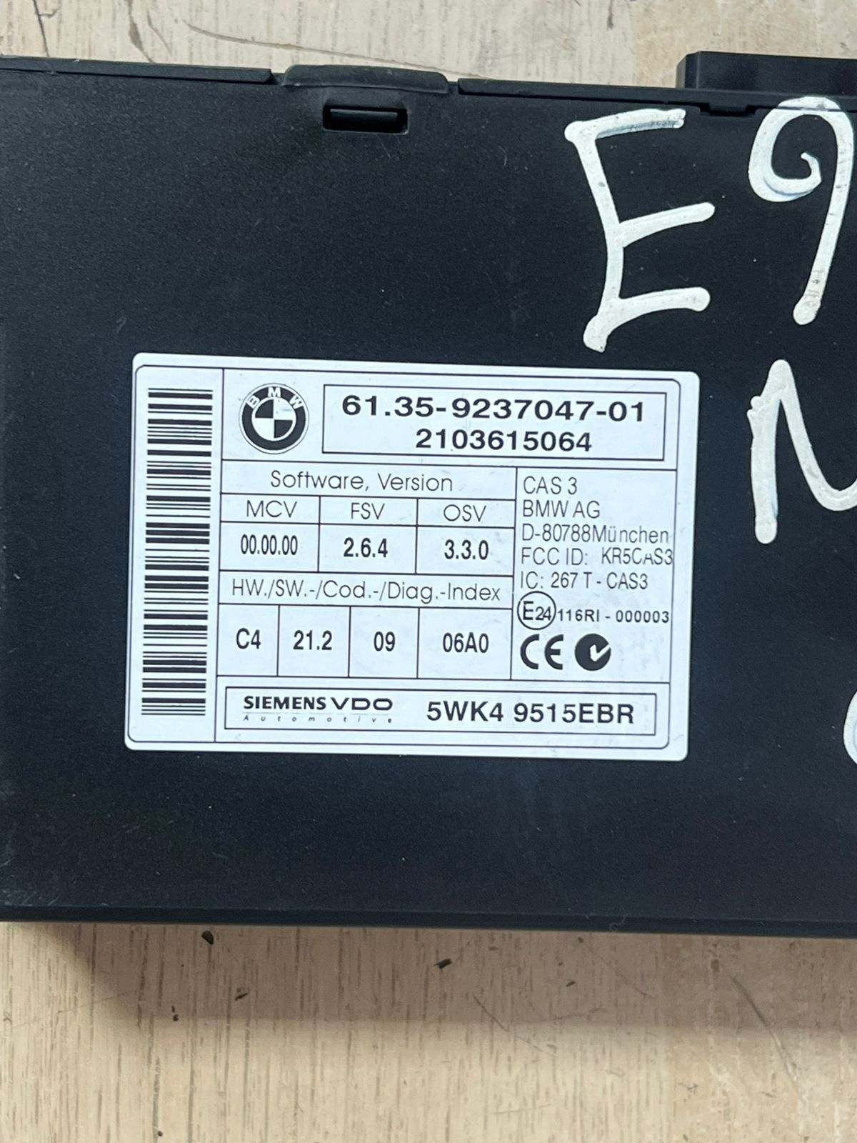 2011 BMW N47 E90 Engine Control Unit DDE SET + CAS3 + 1KEY 8510829