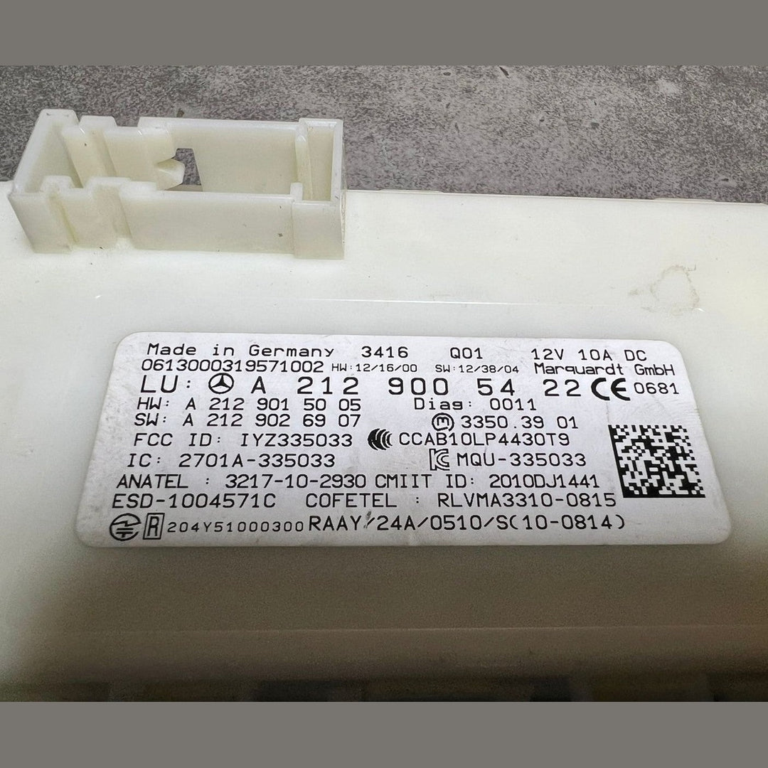 2013 Mercedes Benz ML350 W166 Keyless Entry Control Unit A212 9005422 OEM