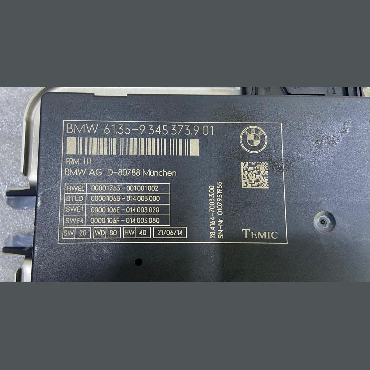 OEM BMW F10 Footwell Central Lock Gateway Control Module Unit FRM 9345373