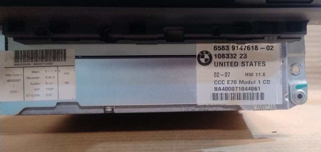 BMW X5 E70 CD RADIO PLAYER HEAD UNIT GENUINE BMW -  9147618