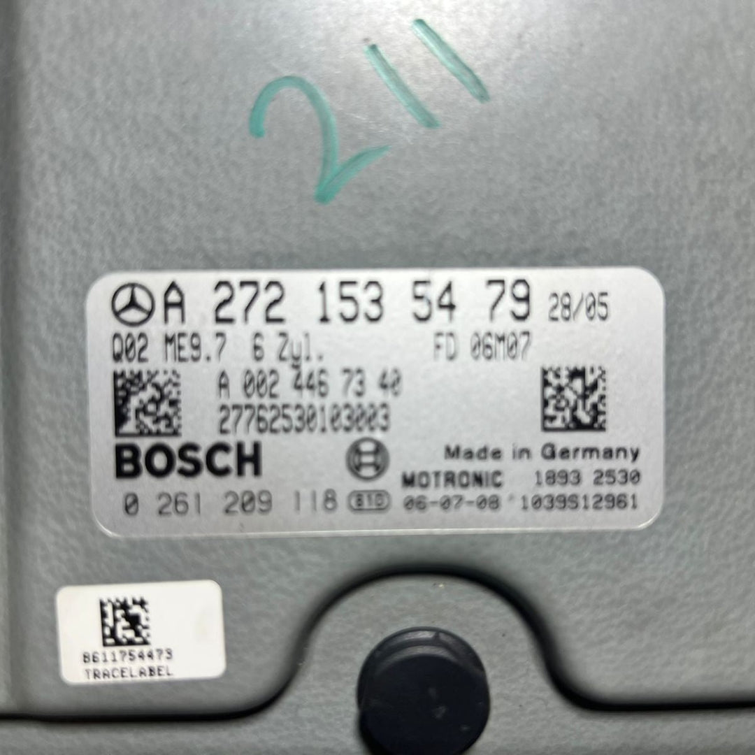 01-09 Mercedes W211 E-Class Engine Control Module Unit ECM ECU A272 1535479 OEM