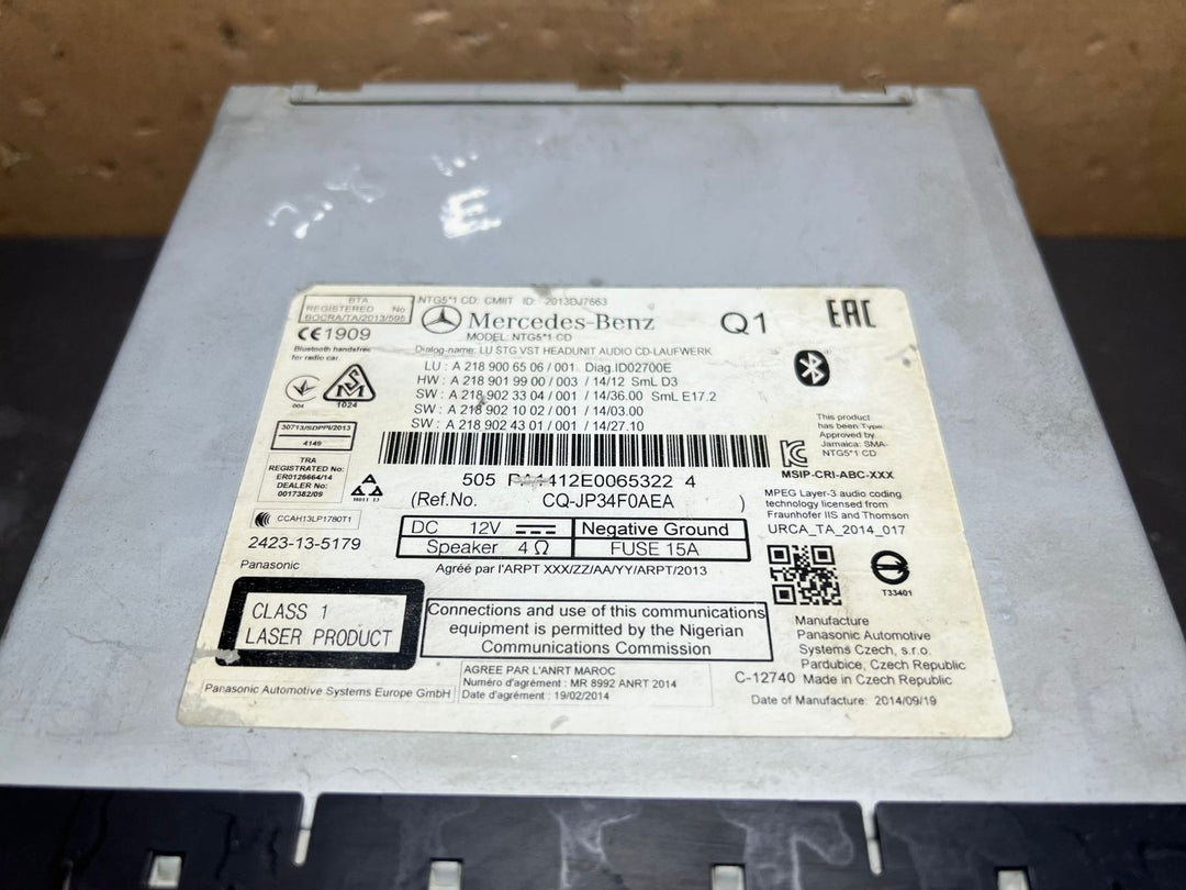 14–16 Mercedes-Benz W218 CLS Radio Audio Head Unit CD Player A218 9006506 OEM