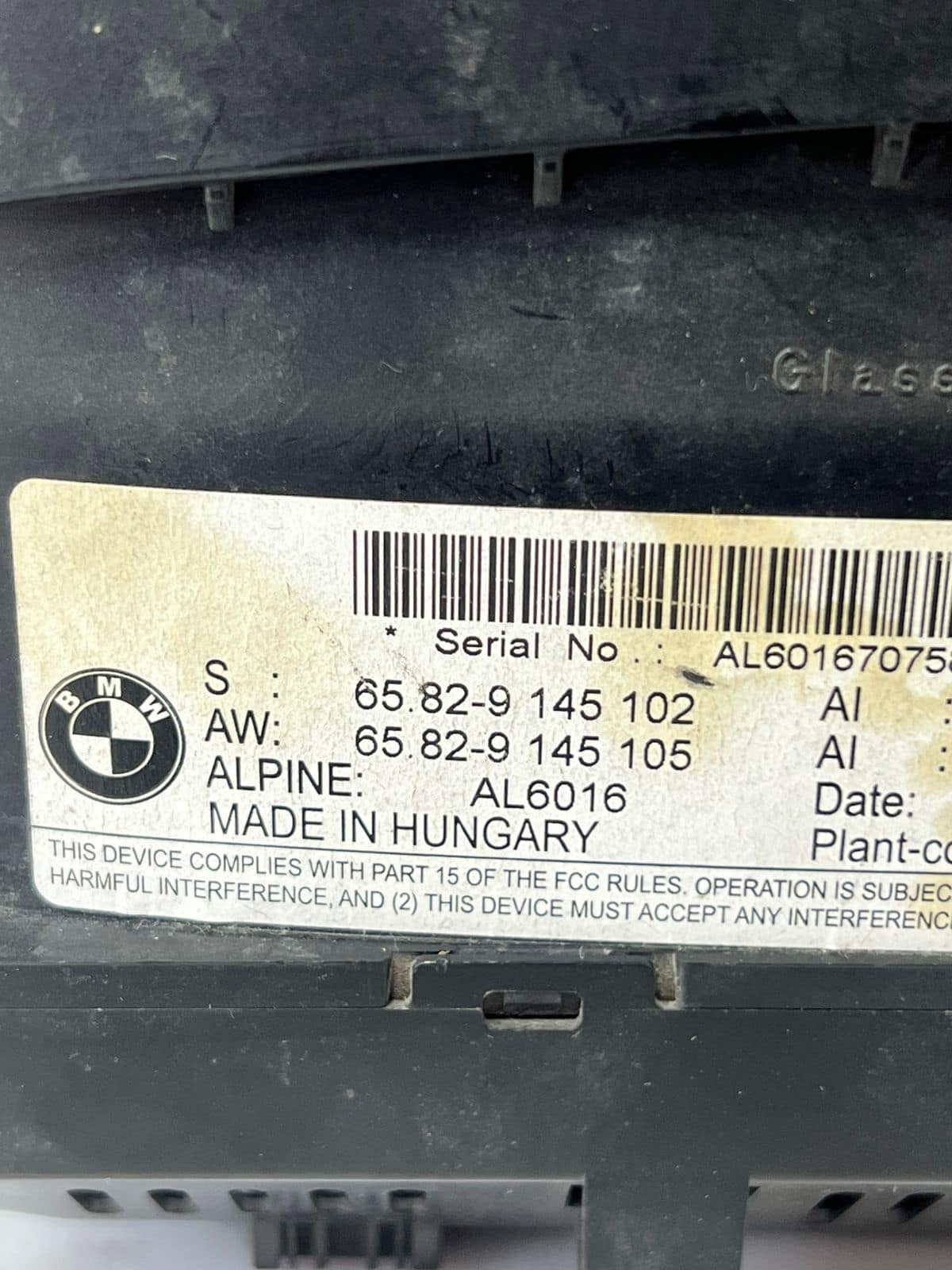 BMW 3 Series E90 E91 E92 Navigation Display Screen 9145105 OEM