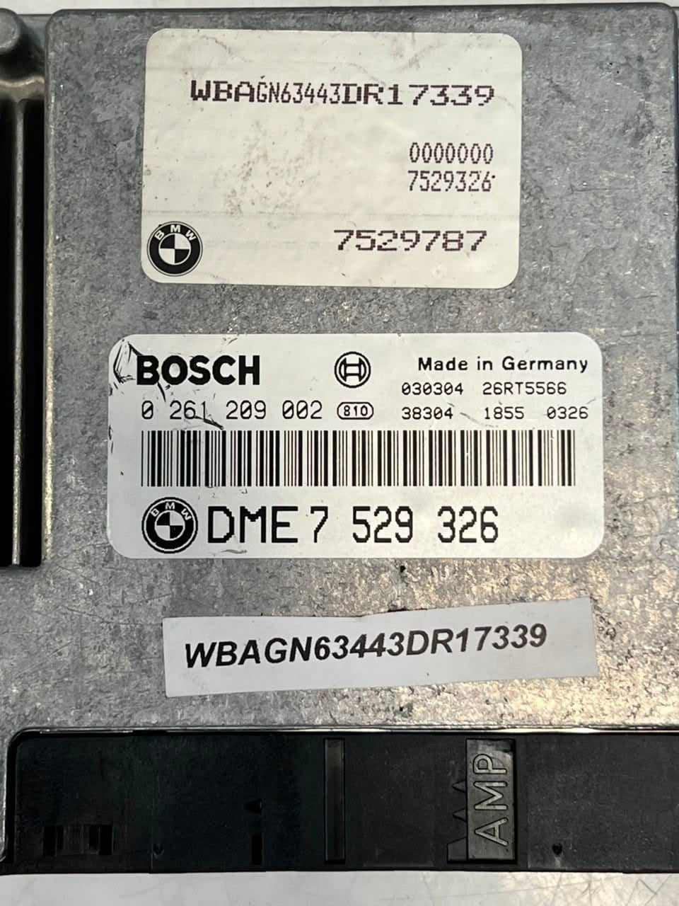 2003 BMW 745i 7' E66 N62 Engine Control Unit ECU DME CAS/ZAS 7529326 OEM
