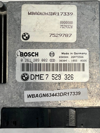 2003 BMW 745i 7' E66 N62 Engine Control Unit ECU DME CAS/ZAS 7529326 OEM