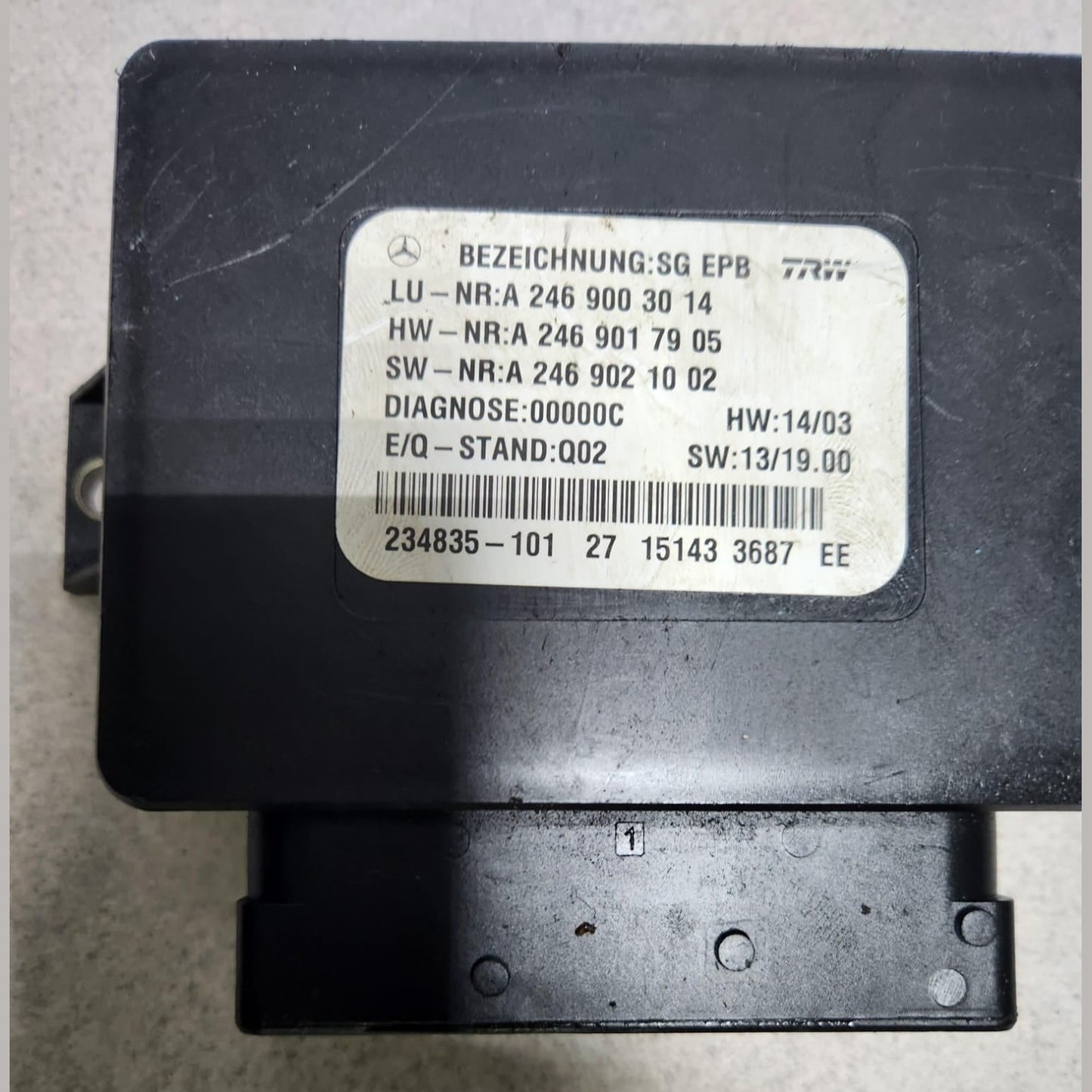 Benz Parking Brake Control Module A2469003014 A-Class and B-Class models W176 