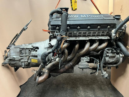BMW E36 M3 S50B30 3.0L Complete Engine & Manual Gearbox 75K KM 50030546 OEM